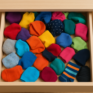 Socken Trick einfarbig einfach